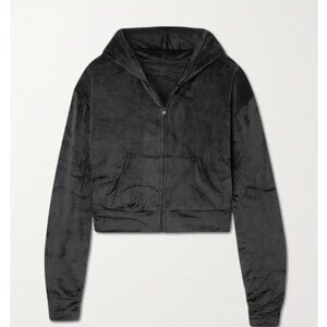 SKIMS Velour Zip-up - Black